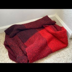 Red blanket scarf from express